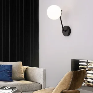 Moderne Bolvormige Glazen Wandlamp