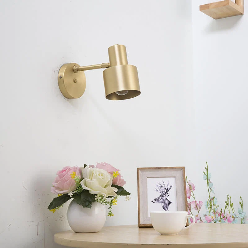 Moderne minimalistische gouden metalen wandlamp - Image 4