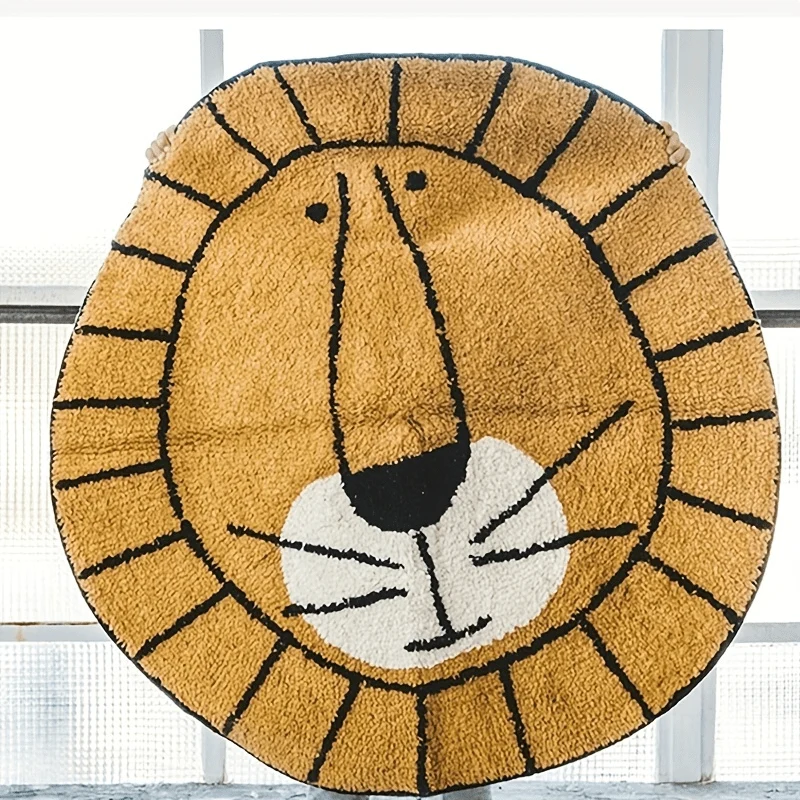 Schattig Dieren Vloerkleed – Fluffy Zacht Ronde Mat, Antislip Pluche Tapijt voor Kinderkamer en Woonkamer - Image 8