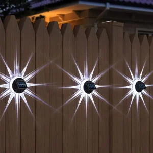 SolarFence - 4-Pack Waterdichte Zonne-energie LED Verlichting voor Omheiningen, Patio's en Trappen