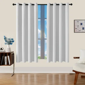 Verduisterende Gordijnen - 2 Stuks Moderne Polyester Gordijnen met Thermische Isolatie en Oogjes