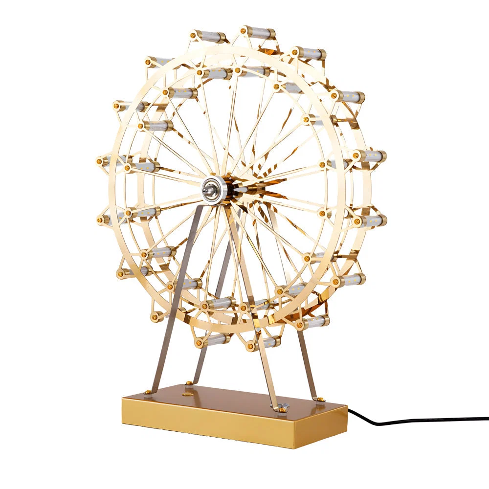LumiCircus - Gouden Rad Tafellamp met LED en Touch - Image 9