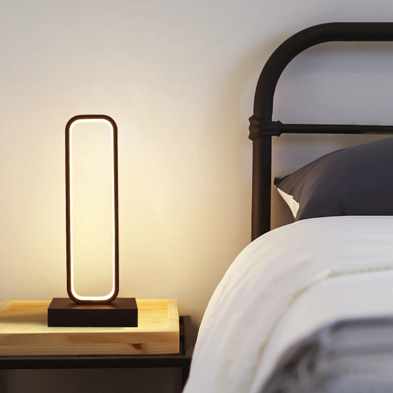 SimpleLED - Zwart Metalen Nachtkastje Lamp met Afgeronde Rechthoekige Vorm - Image 3