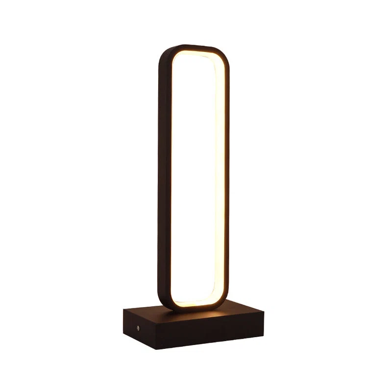 SimpleLED - Zwart Metalen Nachtkastje Lamp met Afgeronde Rechthoekige Vorm - Image 4