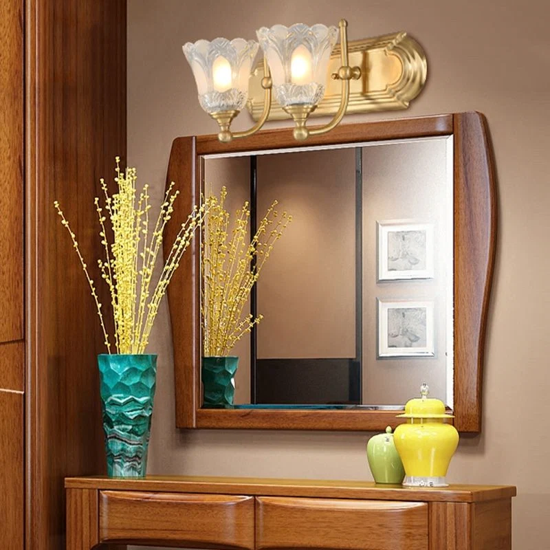 Moderne LED Bloem Wandleuchte Goud Badkamer Metaal & Kristal - Image 4