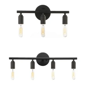 Moderne LED Wandlamp Zwart voor Badkamer