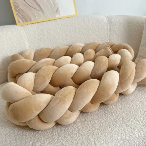 Handgemaakt Knopen Vloerkussen - Geometrisch Patroon, Wasbaar, 78-inch, All-Season Decoratief Kussen met Polyester Vulling