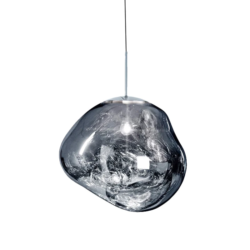 Moderne Hanglamp Zilver/Rood Glas 1 Licht Eetkamer Plafondlamp - Image 5