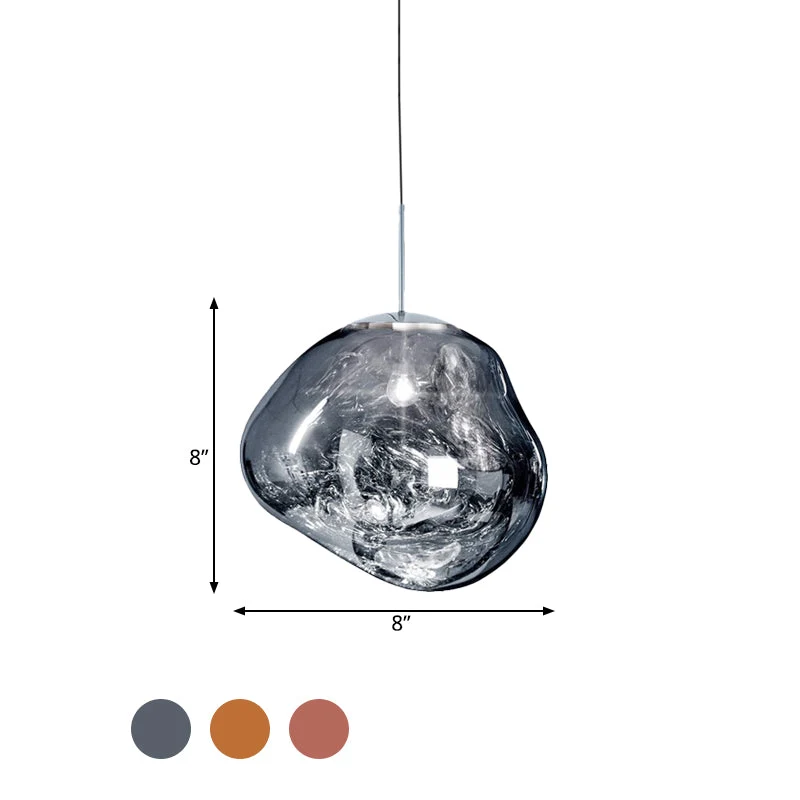 Moderne Hanglamp Zilver/Rood Glas 1 Licht Eetkamer Plafondlamp - Image 8