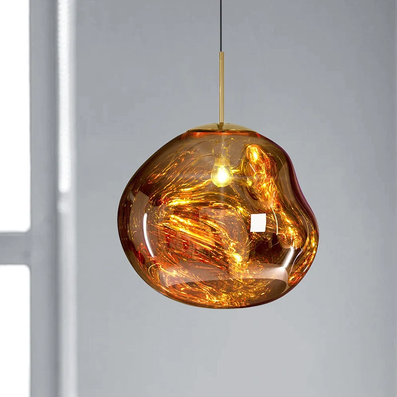 Moderne Hanglamp Zilver/Rood Glas 1 Licht Eetkamer Plafondlamp - Image 6