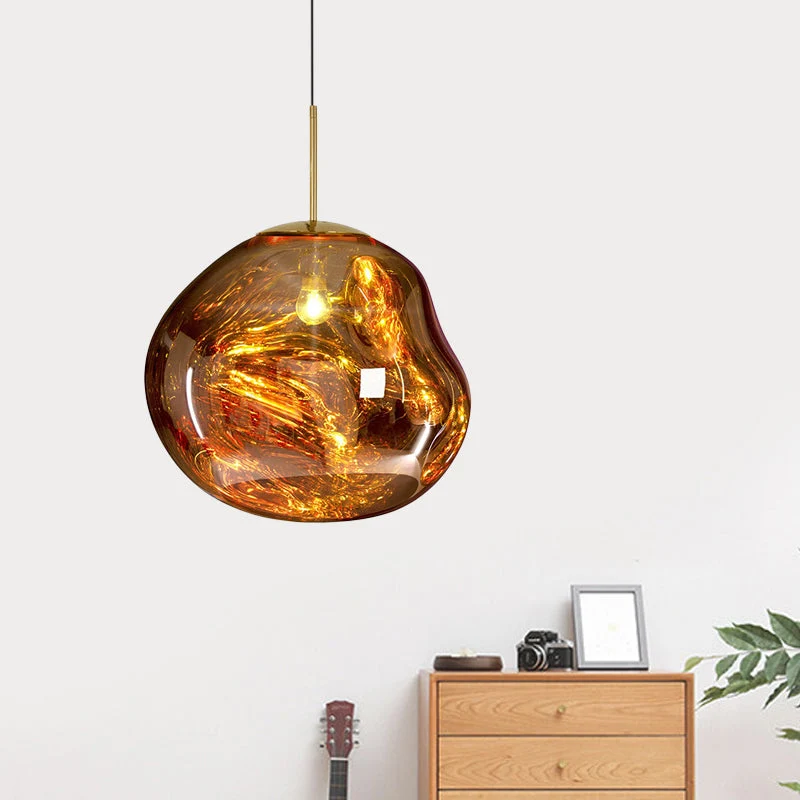 Moderne Hanglamp Zilver/Rood Glas 1 Licht Eetkamer Plafondlamp - Image 4