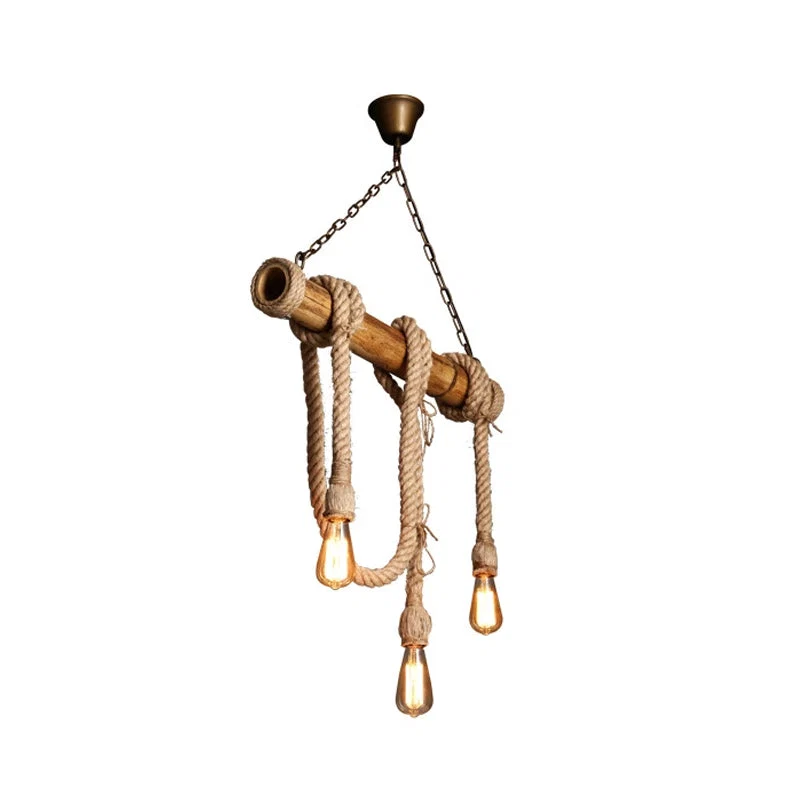 IndustrialBamboo - Verstelbare Plafondlamp met Bamboe en Verstelbaar Touw - Image 2
