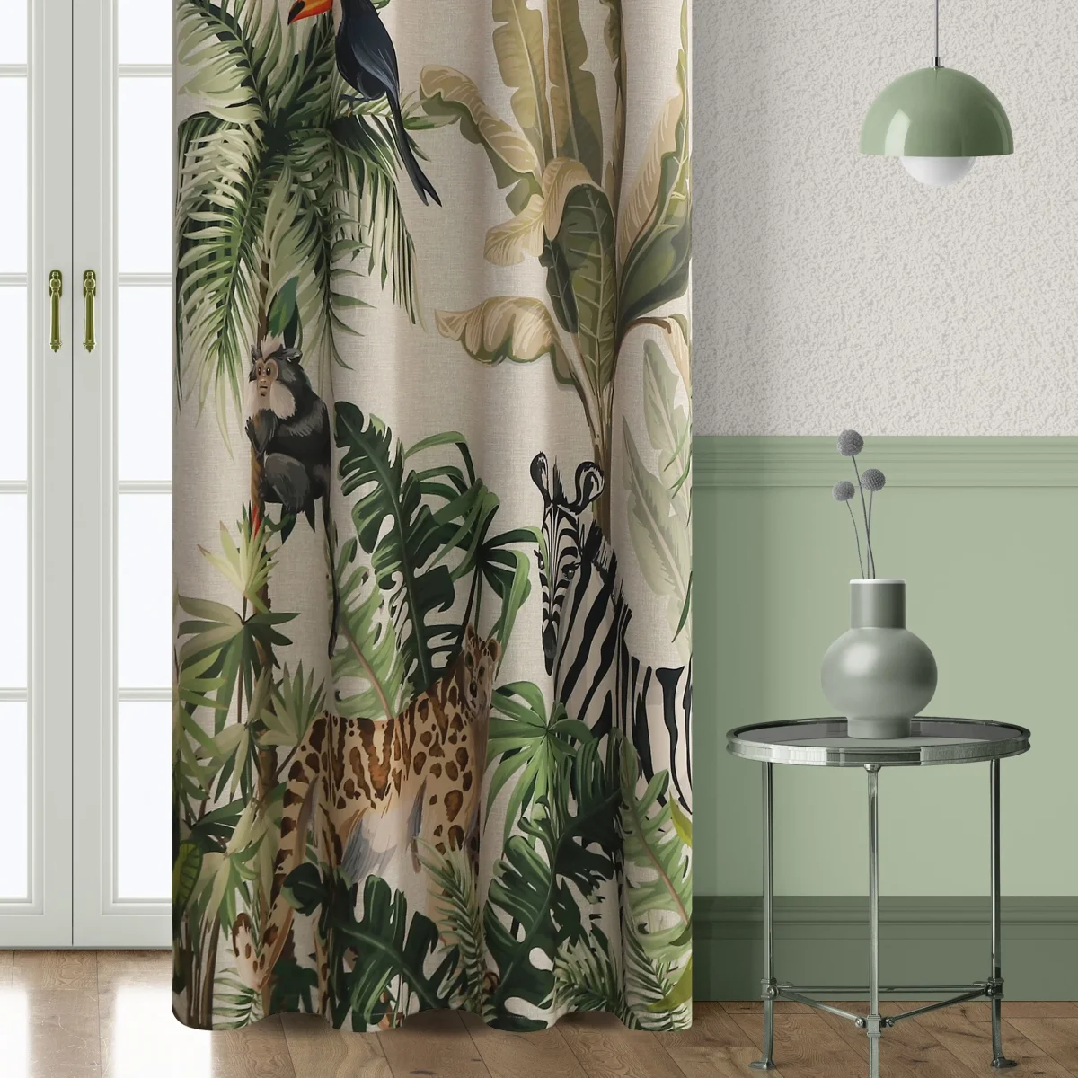Rainforest Verduisterende Gordijnen - 2 Stuks Bedrukt voor Slaapkamers, Woonkamers en Kantoren - Image 2