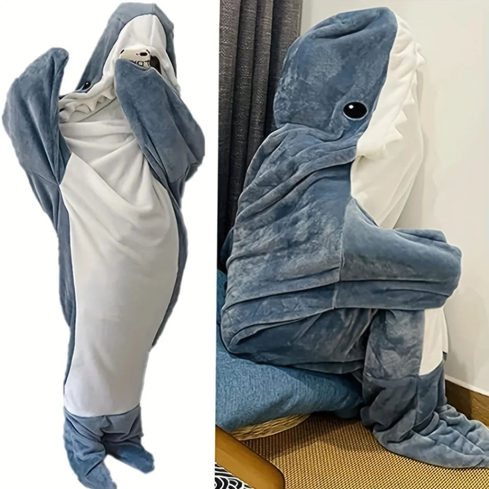 Shark Deken - Draagbare Haaienslaapzak voor Jongens en Meisjes - Perfect Cadeau - Image 3