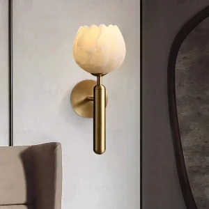 LuxeLicht - Romantische Wandlamp met Marmeren Afwerking