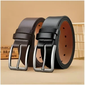Cintura Uomo Elegante Fibbia Regolabile Accessorio Classico