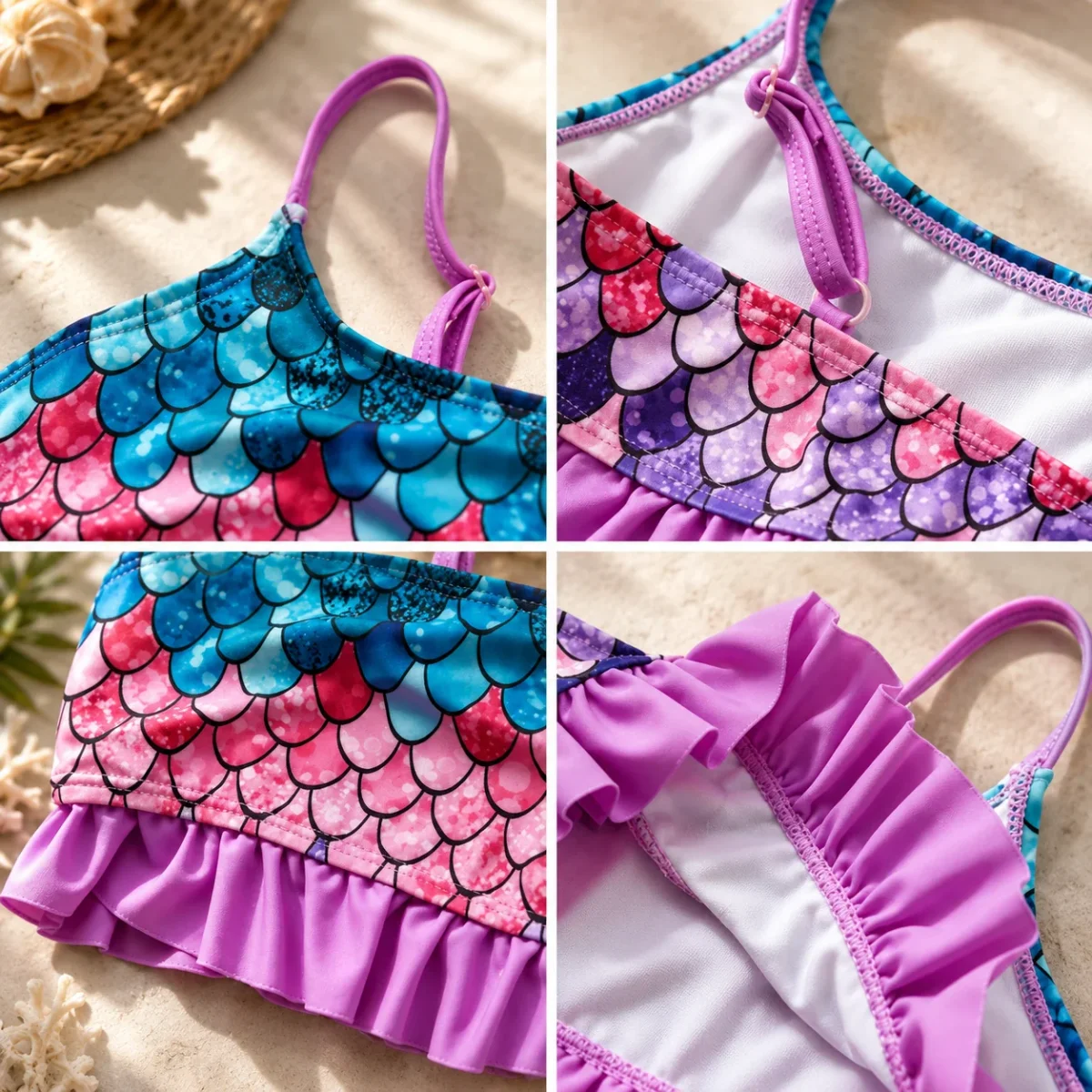 Costume Da Bagno Bambina Bikini Due Pezzi Volant - Image 5