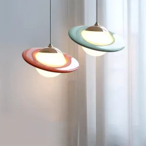 Creatieve Kleurige Planeet Glazen Hanglamp
