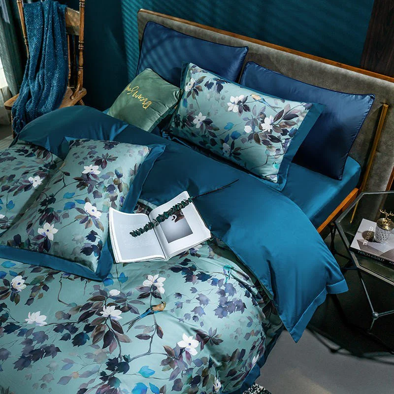 Watercolor Bloom Duvet Cover Set - Egyptisch Katoen - Image 4