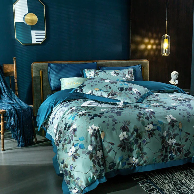 Watercolor Bloom Duvet Cover Set - Egyptisch Katoen - Image 3