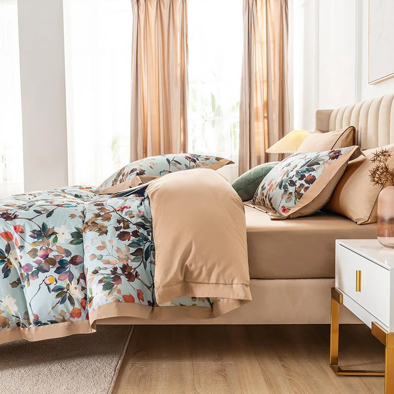 Watercolor Bloom Duvet Cover Set - Egyptisch Katoen - Image 9