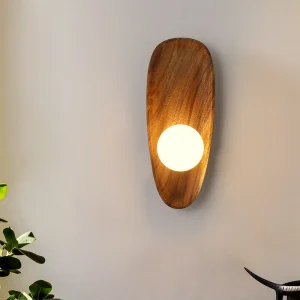 WoodGlo – Minimalistische Wandlamp van Massief Hout met LED Verlichting