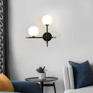 GlowLuxe - Moderne LED Wandlamp met Glazen Bol