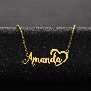 Moederdag Cadeau Ketting Dames Hart Naam Hanger