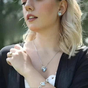 Moederdag Cadeau Ketting Hart Hanger Kristal Liefde Sieraad