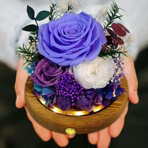 Moederdag Cadeau Rozen Stolp Bloemen Verlichting Decoratie