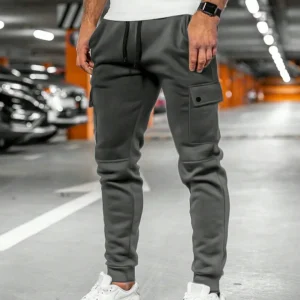 Uomo Pantaloni Jogger Slim Fit Sportivi Casual Elastico