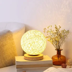 RattanGlow - Dimbare Rattan Tafellamp met Natuurlijk Design