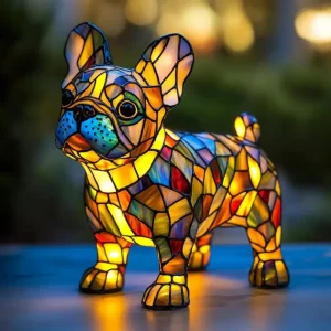 Tafellamp Glas In Lood Hond Tiffany Stijl Decoratieve Dierenlamp