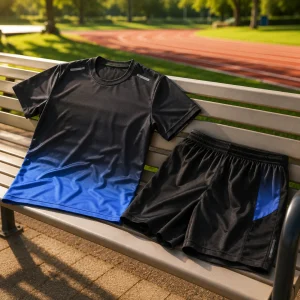 Uomo Completo Sportivo Allenamento Maglia Pantaloncini