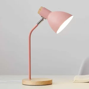 LumiWood – Houten Tafellamp, Scandinavische Bureauverlichting met Hout en Metaal