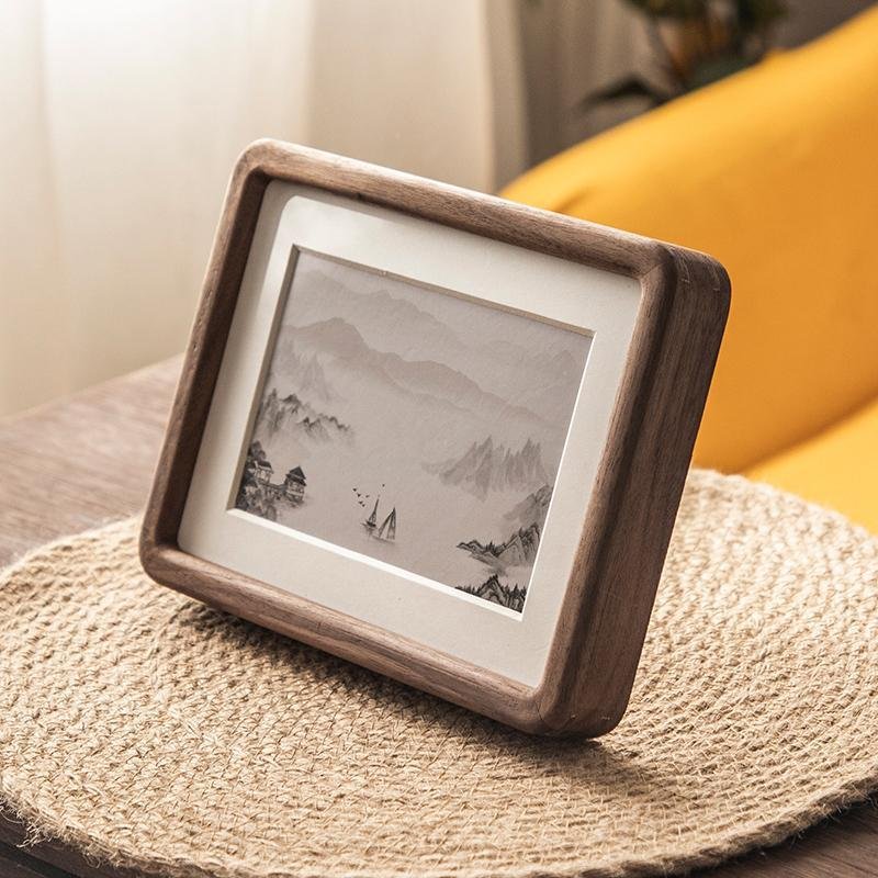 Rechthoekige Houten Notenbruine Beukenhouten Fotolijsten - Image 8