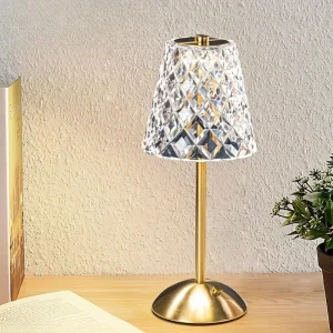 CrystalLux - Driekleurige LED Tafellamp met Luxe Kristalontwerp en Touch Schakelaar