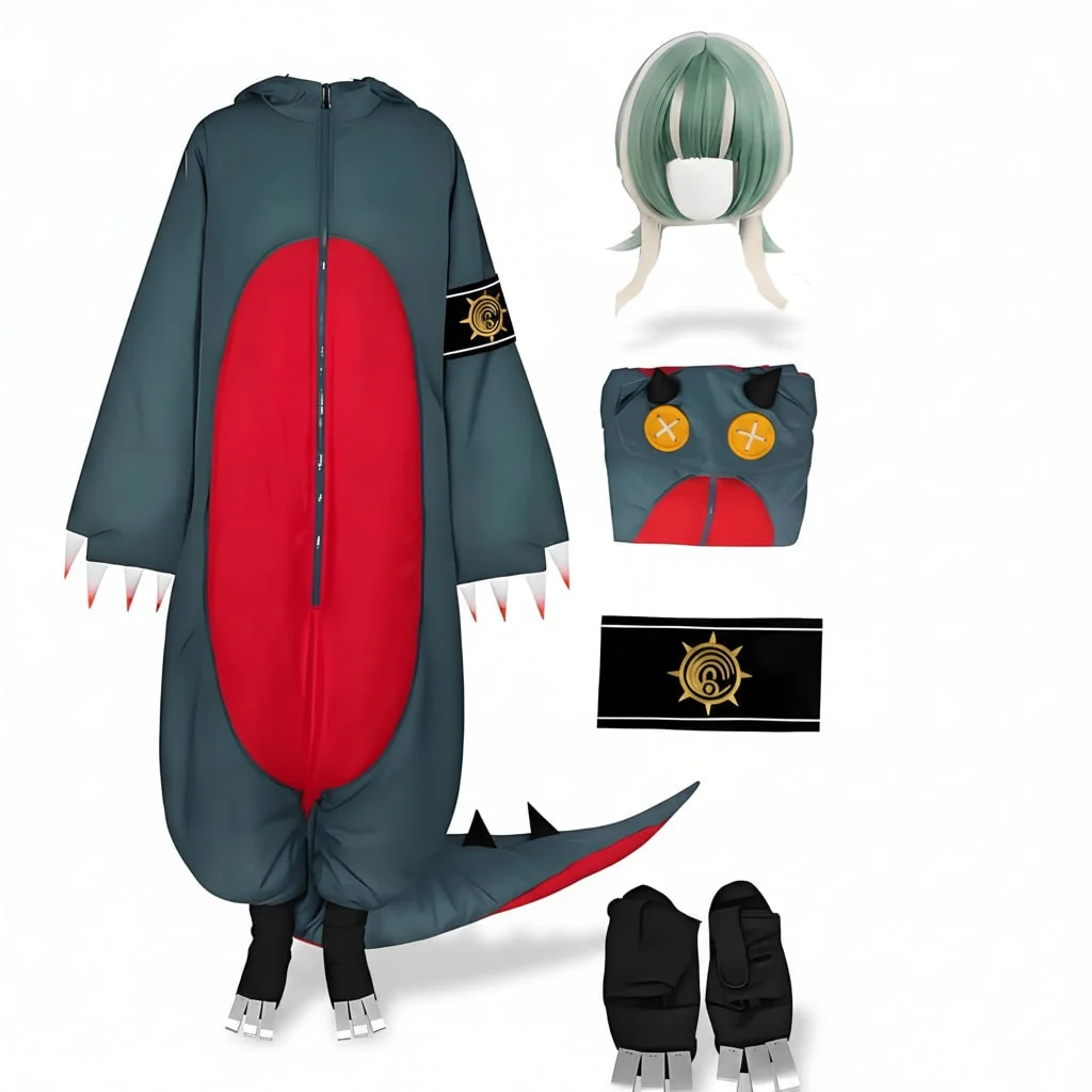 Costume Halloween Kigurumi Dinosauro Felpa Zip - Image 4