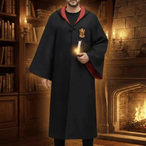 Costume Halloween Mantello Mago Mantella Cappuccio
