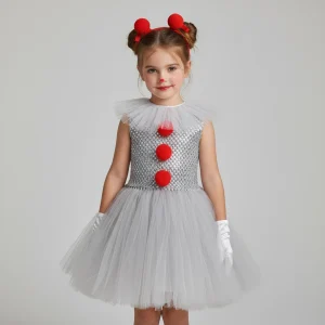 Costumi Halloween Bambina Pagliaccio Tutu Festa