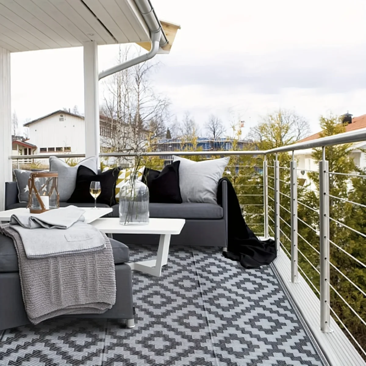 Handgeweven Waterdicht Buiten Tapijt - Weerbestendig en Kleurvast, Perfect voor Kamperen, Terrassen en Tuinen - Image 2