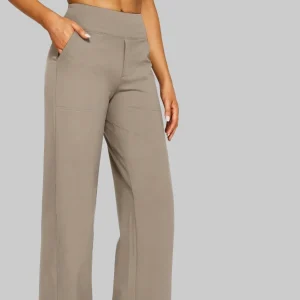 Dames Broek Wide Leg Elegante Stretch Nylon Lange Pantalon
