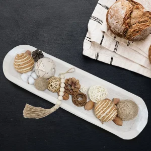 WoodServe-Deegkom - Handgesneden Houten Decoratiekom voor Tafeldecor