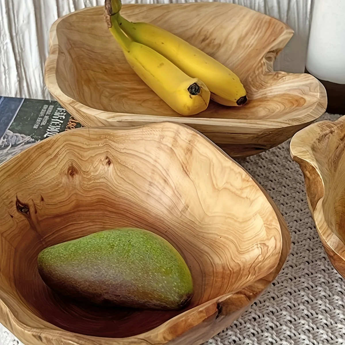RusticWood - Massief Houten Snack- & Fruitkom voor Woonkamer Decor - Image 5