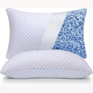 Cooling Memory Foam Kussen - Verstelbaar en Aanpasbaar met Wasbare Bamboe Hoes
