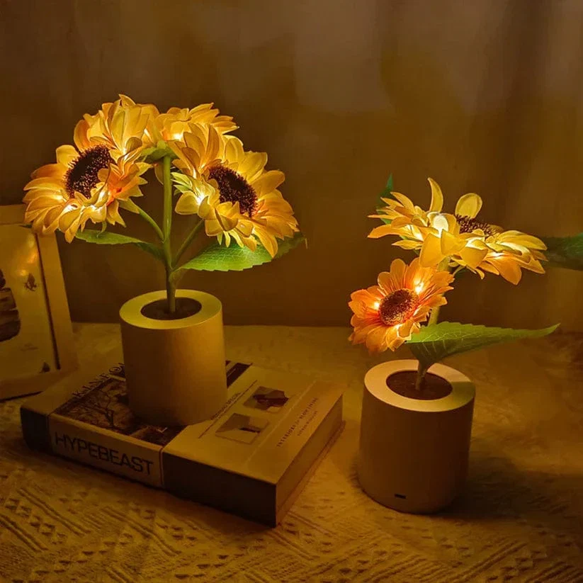 Zonnebloem Nachtlampje met Stralende Gloed - Image 5