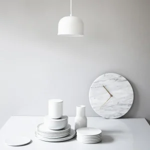 Witte Marmeren Wandklok