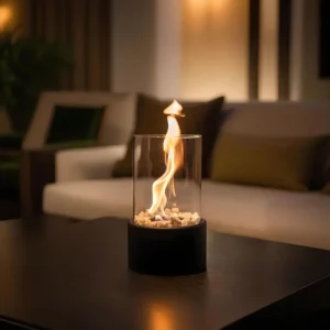 Lampada Fiamma Decorativa Tavolo Complemento Interno