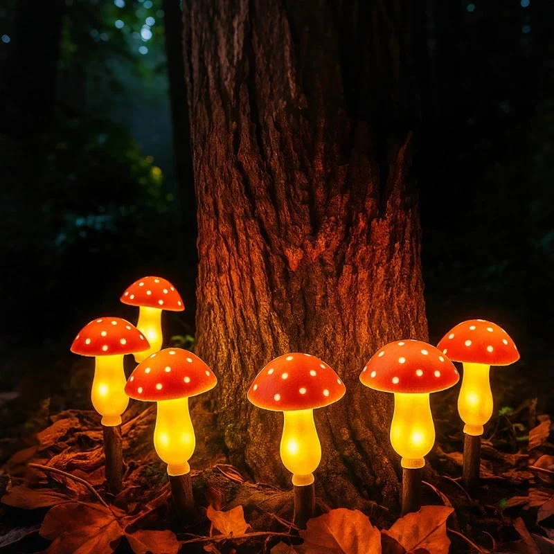 Luci Giardino Solari Fungo Esterno Decorazione