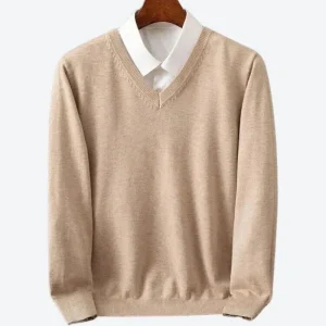 Uomo Maglione Scollo V Classico